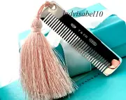 Tiffany & Co. Baby Comb Brush Pink Tassel Sterling Silver Italy w/Box -Authentic