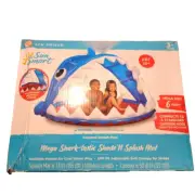 HUGE Mega Shark inflatable splash mat water cooling play pool sprinkler for kids