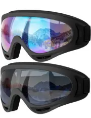 Ski Goggles, 2 Pack Snow Goggles Snowboard Goggles