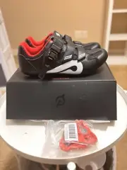 Peloton PL-SH-B-40 Black Low Top Round Toe Hook/Loop Cycling Shoes US W9/EU40
