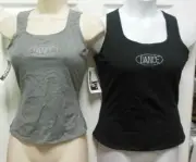 Open Back TANK TOP lined nailhead DANCE MOTIF 2 colors BLK GRAY adult