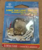 Westinghouse Lighting Corp 3 Way Fan Light Switch Part # 77052 - NIB