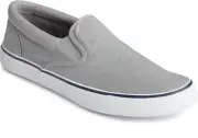 Sperry Men's Striper II Slip On Sneaker Salt Washed Grey - 13934926 (STS22403)