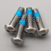 4pcs M5 x 18 Titanium Ti Screw Bolt Allen hex Socket Button head + ThreadLocker