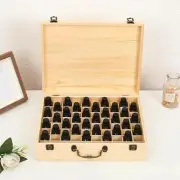 Essential Oil Storage Box 80 Grids Portable Wood for Travel Holiday Earring