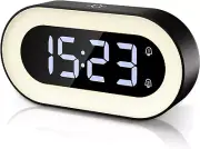 Newest Digital LED Alarm Clock with Smart Night Light, Electronic Desktop Clock