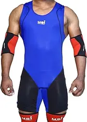 [USI UNIVERSAL] 419WTM Weight Lifting Suit for Men Ideal for Gym, Competitions, Wrestling Singlets, Compression Fabric, Lightweight, Breathable Weightlifting & Powerlifting Suit for Men