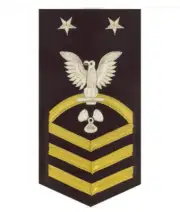 Vanguard NAVY E9 MALE RATING BADGE: MACHINIST'S MATE: VANCHIEF ON BLUE