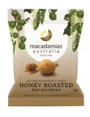 Macadamias Australia Macadamia Nuts Honey Roasted 30g x 8