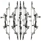 Archery Mini Compound Bow Set 16lbs Stainless Steel Bow Limbs 40-50meters Range