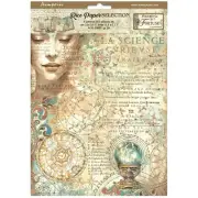 Stamperia Fortune A4 Rice Paper Pack Decoupage Paper Magic Cats Scrapbooking