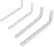 4pcs Square Head Wrench Set, 0.12in 0.16in 0.2in 0.24in Chrome Vanadium Steel L-Shaped Wrench Reliable Square Key Wrench Set Elbow Wrench Set for Pocket Hole Screws