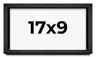 17x9 Shadow Box Frame Black | 1 Inches Deep Real Wood Farmhouse Shadowbox Displa