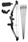 JX 30-40lb Compound Bow Hunting Target Black Beginner package arrows