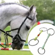 Horse Bit Rubber Wrapped Outdoor Horse Training Snaffle Tool Horse Mouth Bit