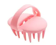 Scalp Care Brush Skin-friendly Labor-saving TPR Rubber Handheld Hair Care Shampoo Comb for Home-Pink