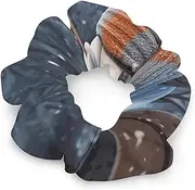 [LMHLDSC] Scrunchies for Women Men Hair Ties Hardworking Snowman No Damage Scrunchy Hair Bands All Day Comfort Stylish for All Hair Types