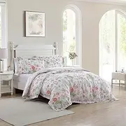 [Laura Ashley] Breezy Floral Quilt Cover Set, Coral, King