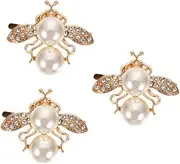 [GALPADA] 3pcs Rhinestone Pearl Bee Shoe Clips Detachable Bridal Decor for Wedding Prom Elegant Rhinestone Accessories for High Heels Flats Sandals Unique Shoe Decoration Charms