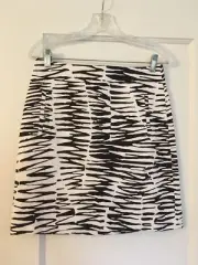 BANANA REPUBLIC Trina Turk zebra skirt-4-NWT!