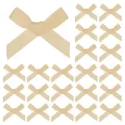 100-Pack Mini Craft Ribbon Bow,1x1.6 Inch for Craft DIY[Cream]