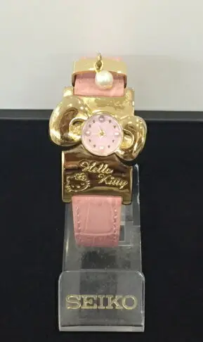 【震撼精品百貨】Hello Kitty 凱蒂貓-手錶-長方形錶面-大蝴蝶結造型-粉色錶帶【共1款】 震撼日式精品百貨