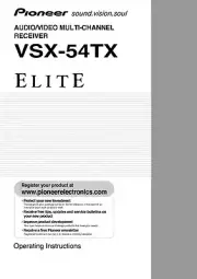 Pioneer VSX-54TX Receiver Owners Manual