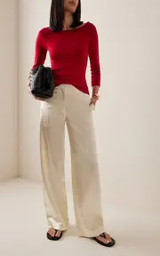 [Flore Flore] Steffi Ribbed Cotton T-Shirt