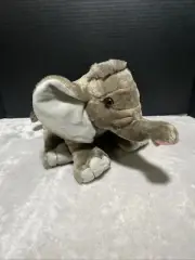Wild Republic WWF Adoption Gray Baby Elephant Plush Bean Bag Toy Pet Lovey 12"