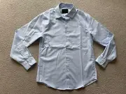 ABERCROMBIE & FITCH Men Suiting Dress Shirt Button Up Long Sleeve Light Blue S