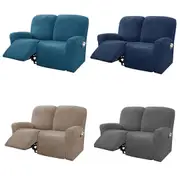 Stretch Recliner Sofa Covers Couch Cover Reclining Velvet Slipcovers - 2 Seater