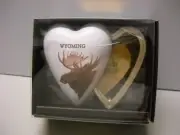 Demdaco Brown Moose Head Art Heart Keeper Metal Heart Trinket Box Gift Box New
