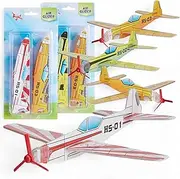 MIJOMA Glider Plane Set of 4 - Polypropylene Throwing Gliders | Indoor & Outdoor Toy Planes for Children | Lightweight, Stable & Colourful | Model Plane Set