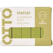 Otto 26/6 Gold Staples 1000 Pack
