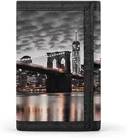 Trifold Wallet,Brooklyn Bridge Print Slim Wallet,front Pocket Wallet,best Men's Trifold Wallet,slim And Sleek for Men And Women, Black, One Size, Modern, Black, One Size, Modern