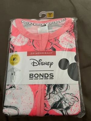 Bonds X Disney Minnie Mouse Fluro Wondersuit Size 2