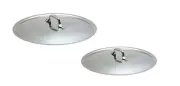 All-Clad 3930 RL 10" LID & 3912 RL 12" LID Set For D3 & Copper Core fry pan set