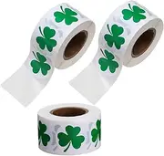 CANIGHT 3 Rolls Label Sticker Shamrock Wedding Stickers for Envelopes Patricks Day Crafts Patricks Day Stickers