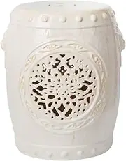 Ceramic Handicraft Drum Stool, Chinese-Style Stool Ceramic Ornaments, Household Porcelain Stool, Decorative Garden Stool, Both Indoor and Outdoor