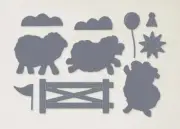 Stampin' Up! Cut & Emboss SHEEP DIES Big Shot Craft Paper Framelits Thinlits NEW
