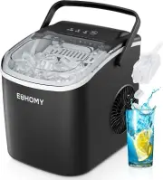 EUHOMY+Countertop+Ice+Maker+26lbs+in+24Hrs,+9+Ice+Cubes+Auto-Cleaning+6+mins+go