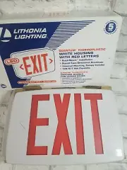 Exit Sign Lithonia Lighting LGM 120/277 M6 Volt Cap. Quantum Thermoplastic Led