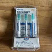 Genuine Philips Sonicare ProResults Compact Replacement Brush Head 3 Pack HX6013