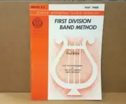 Baritone B. C. First Division Band Method Book Part 3 Bass Clef New old Stock