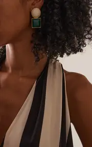 [Ben-Amun] Exclusive 22K Gold-Plated Multi-Stone Earrings