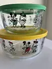 Pyrex 2set Disney Mickey Mouse and Friends Decorated Food Storage