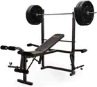 Weight Bench Press with Leg Curl Adjustable, Flat, Incline, Combination Bodybuil