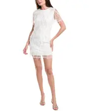 Milly Rana Feather Mini Dress