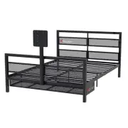 X Rocker Basecamp Gaming Double Bed Frame w/Adjustable Twist VESA TV Mount Black
