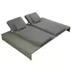 Double Sun Lounger with Cushion Patio Day Bed Garden Outdoor Furniture vidaXL